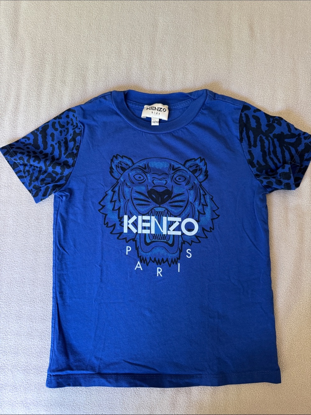 KENZO Kids Blue Tiger Logo Tee